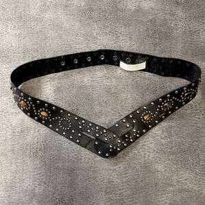 Black Studded Vintage Guess Belt